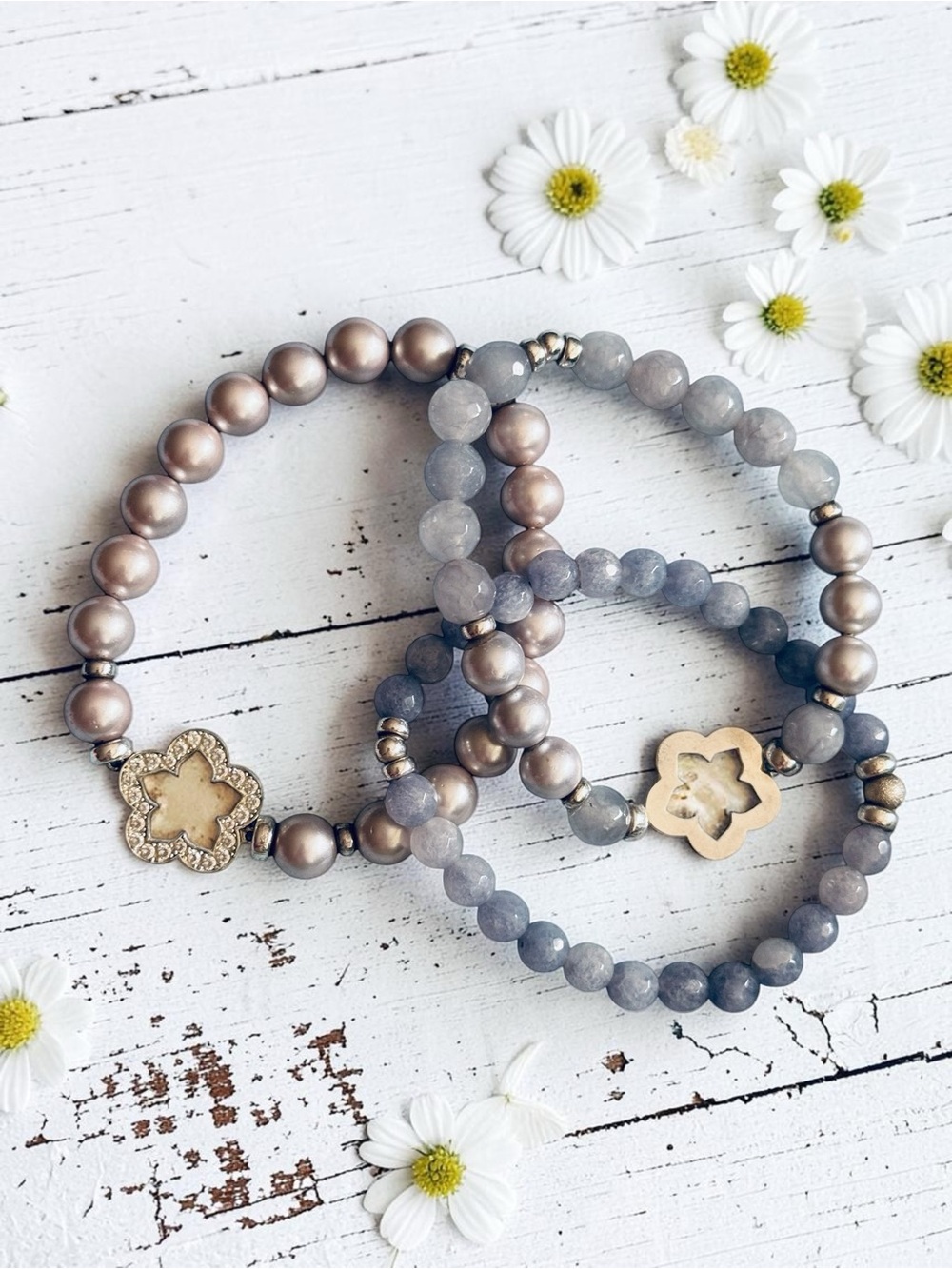 Set of 3 Boho Elasticized Bracelets